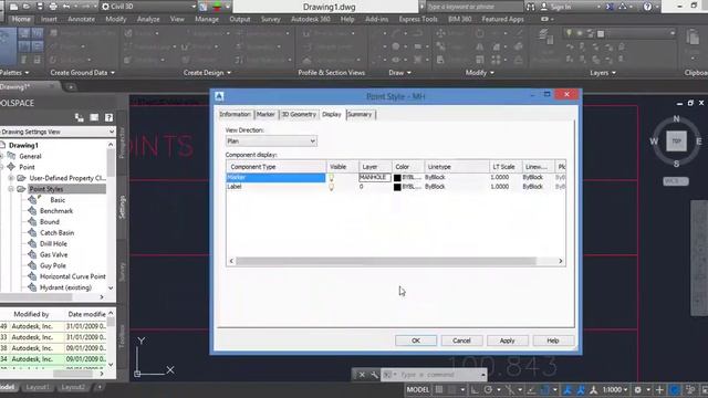 Auto CAD Civil 3D Create Point Style & Symbols Part 5 Of 8 смотреть онлайн