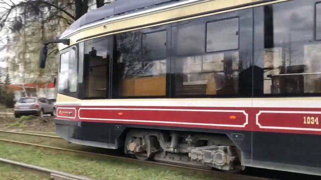 Трамвай «71-415Р» на Кузнечихинской улице в городе Нижний Новгород // 2 мая 2022 года смотреть онлайн