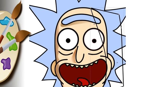 How To Draw Rick Sanchez / как нарисовать Рика Санчеса
