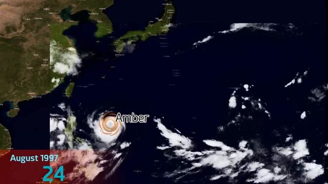 1997 Pacific Typhoon Season Animation v.2 смотреть онлайн