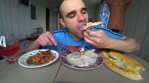 МУКБАНГ АСМР ХИНКАЛИ / ХАЧАПУРИ ПО - АДЖАРСКИ/ САЛАТ ТБИЛИСИ/ ГРУЗИНСКАЯ КУХНЯ / ASMR Mukbang #614