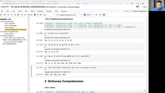 What is List and Dictionary Comprehension | PyCSR | Learn Python Online with Pankaj Soni смотреть онлайн