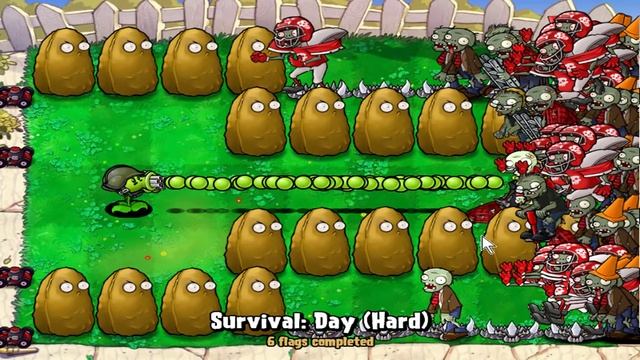 Plants vs Zombies Hack - 1 Gatling Pea vs Tall-Nut vs All Zombie PvZ смотреть онлайн