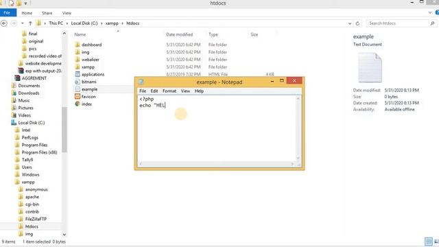 5 Running sample PHP script on localhost смотреть онлайн