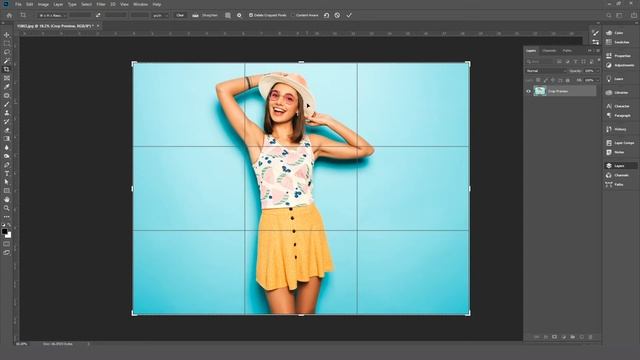 How to use the crop tool in photoshop 2021 in Hindi | Complete detail for Crop tool for beginner смотреть онлайн