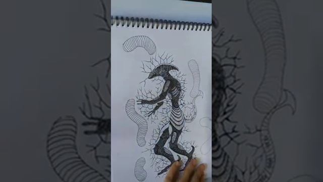sketching from imagination|| sketching monster #3 смотреть онлайн