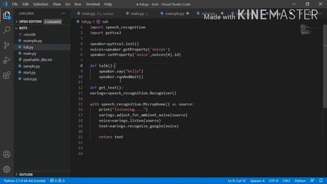 Simple Python Bot | Help the bot to listen and reply | Part 3 | Malayalam | Python смотреть онлайн