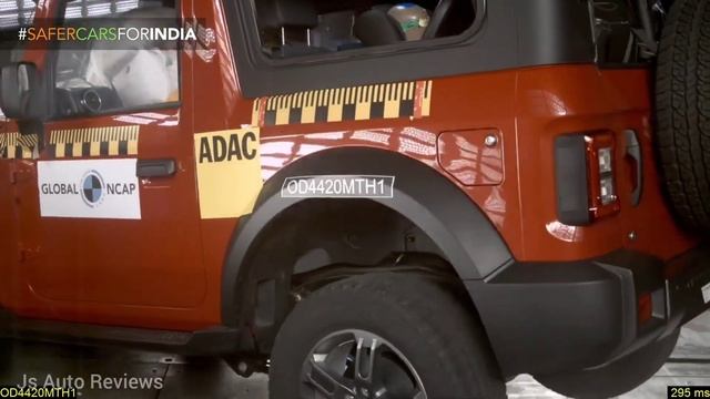 GNCAP Mahindra Thar 2020 Crash Test - 4 Star | Safer Cars For India | Js Auto Reviews смотреть онлайн