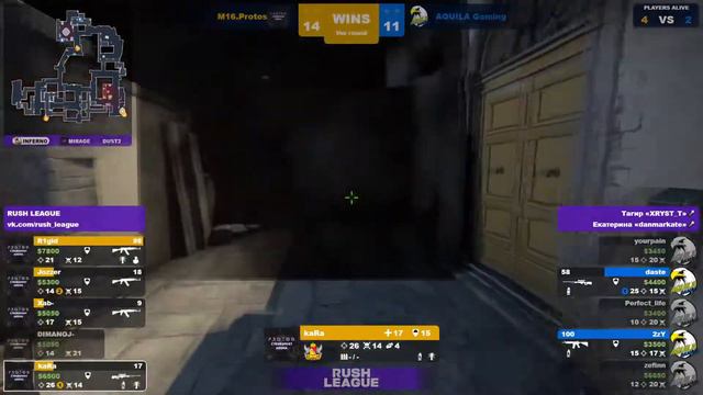 AQUILA Gaming VS M16.PROTOS | BO3 | 30.06.2021 | RUSH LEAGUE смотреть онлайн