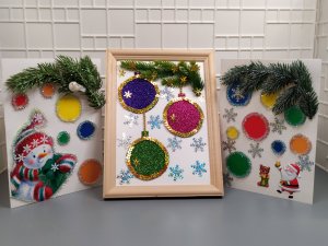 Новогодняя объёмная открытка. Своими руками.