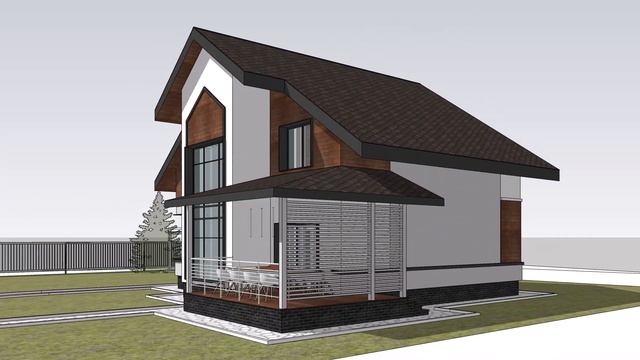 Дизайн фасадов дома в пос.Колодищи - 2 смотреть онлайн