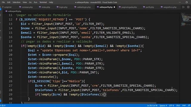 Parte 4 - SisSaúde | Programando Com PHP E MySQL (Após A Validação De LOGIN - Editar Perfil)