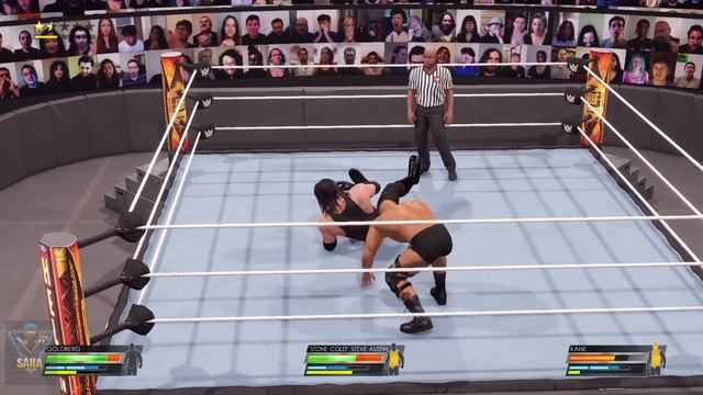 Bill Goldberg Vs Kane And Steve Austin  WWE 22K PC 1080 HDGameplays