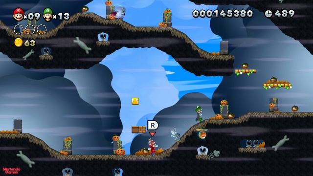 New Super Mario Bros U (Hack)– 2 Players World 1 Walkthrough Co-Op смотреть онлайн