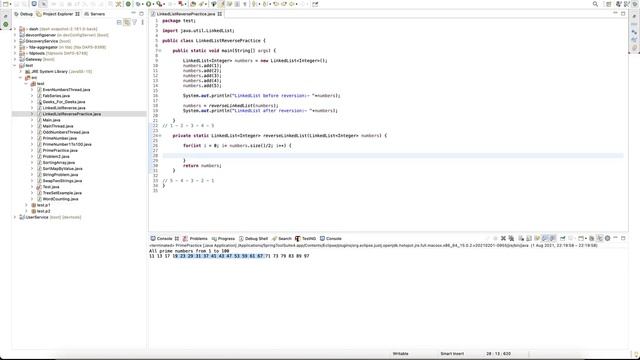 How to reverse a linked list with easy way | linked list interview question java | data structures смотреть онлайн