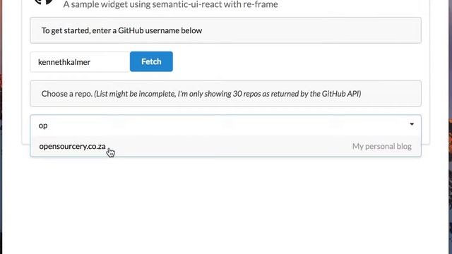 Github Tree Widget demo смотреть онлайн