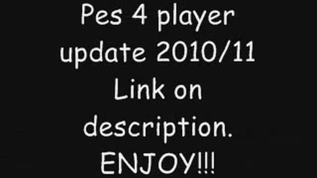 PES 4 2010/11 Update transfer Option File смотреть онлайн