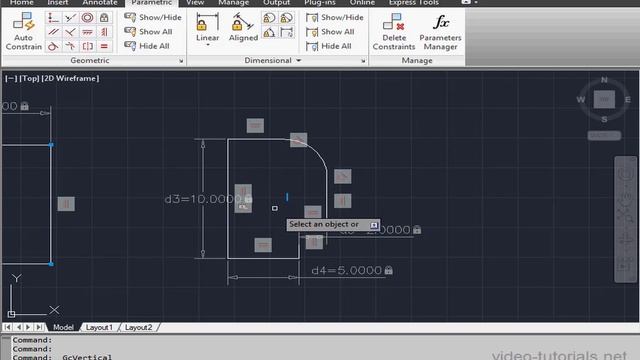 AutoCad ToolBar 06 ( Dimentional Constraints ) смотреть онлайн