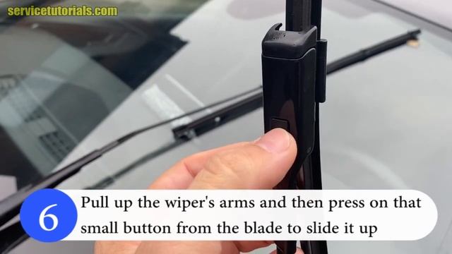 How to replace / remove Windshield Wipers Blade (service position) Audi A3, A4 S4 B9, A5, A6, A7, A смотреть онлайн