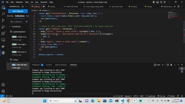 2023 | Ultimate React JS Course | Fetching all notes & Adding a Note смотреть онлайн