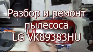 Пылесос LG не включается после мойки? Ремонт VK89383HU своими руками!
