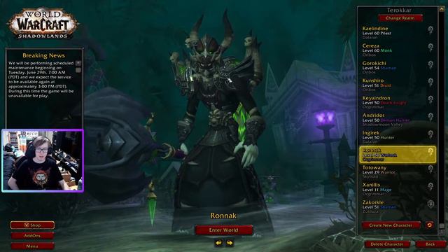 World of Warcraft character showcase Patch 9.0.5 смотреть онлайн
