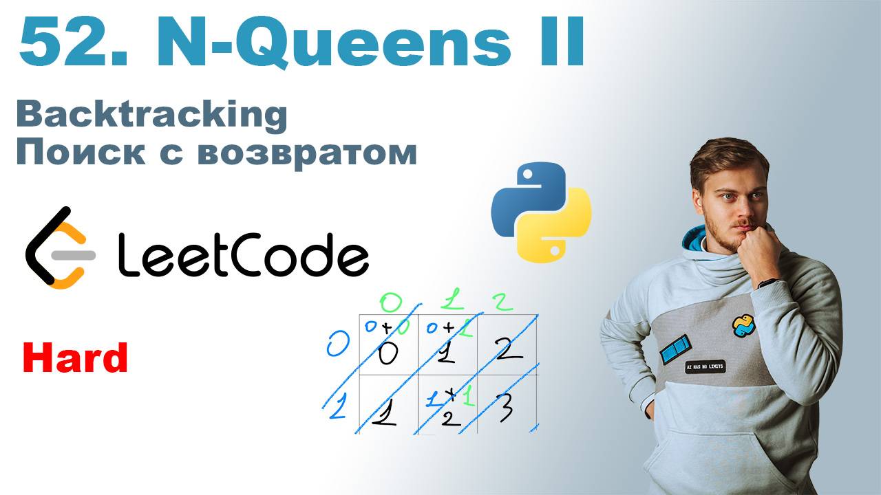 N-Queens II | Решение на Python | LeetCode 52 смотреть онлайн