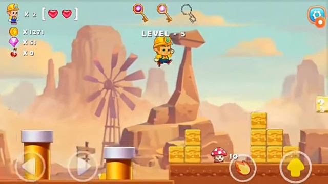 Super Mago's world Running Game (Android-ios ) Adventure Gameplay смотреть онлайн