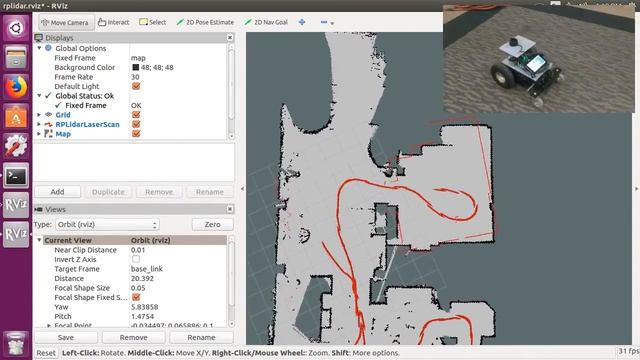 Creating a map with a 2WD Rover, an RPLidar A3, and ROS Gmapping смотреть онлайн