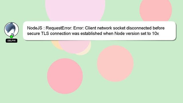 NodeJS : RequestError: Error: Client network socket disconnected before secure TLS connection was e смотреть онлайн