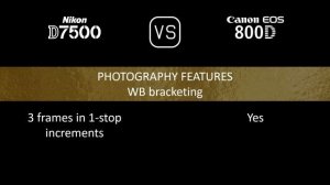 Nikon D7500 vs. Canon EOS 800D: A Comparison of Specifications