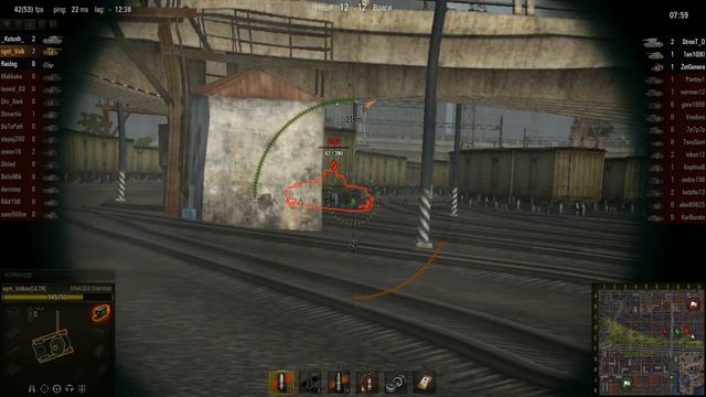 WOT: Порт - M4A3E8 Sherman - 9 фрагов - Воин, Защит смотреть онлайн