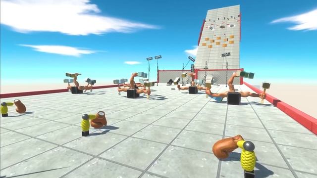 Different Size Carnivorous Dinosaurs Biggest Slide Race -Animal Revolt Battle Simulator смотреть онлайн