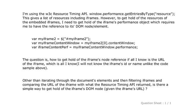 HTML : Get an iframe DOM element given its URL смотреть онлайн