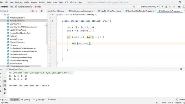 Java Interview Questions: How to Bubble Sort in Array смотреть онлайн
