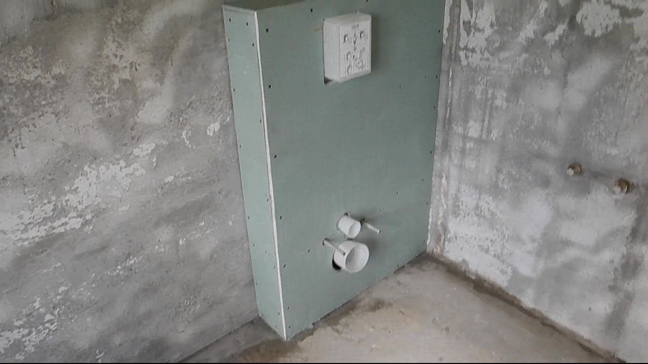 Укладка стильной плитки в ванной ч.7(инсталляция.4) смотреть онлайн