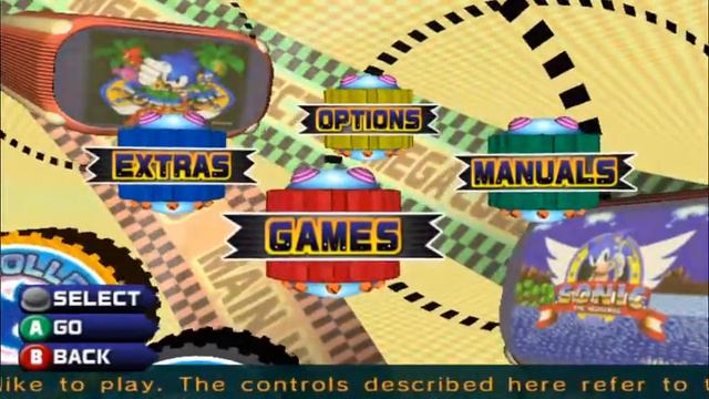 Sonic Mega Collection Nintendo Gamecube Main Menu смотреть онлайн