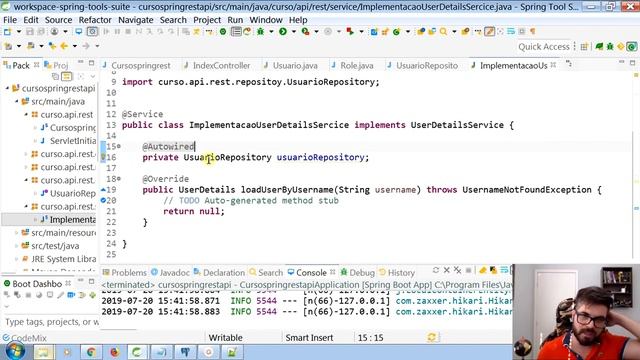 ? Spring Security Configurando o Repository e o Service Formação Java Web Full Stack смотреть онлайн