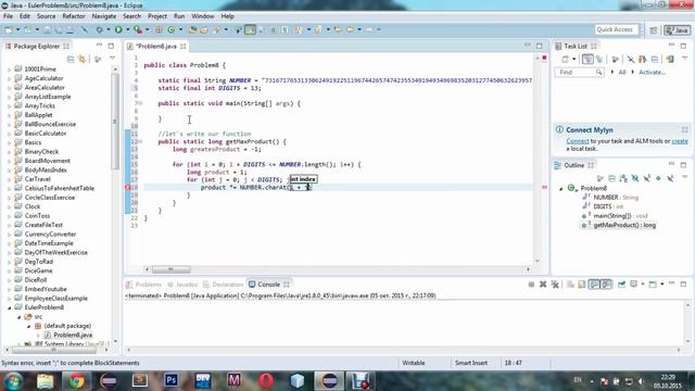 JAVA EXERCISES Largest product in a series - Project Euler Problem 8 solution смотреть онлайн