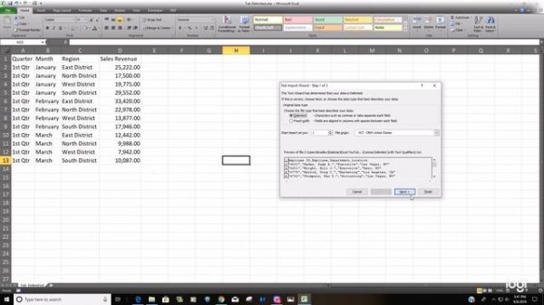 Open Text Files in Excel