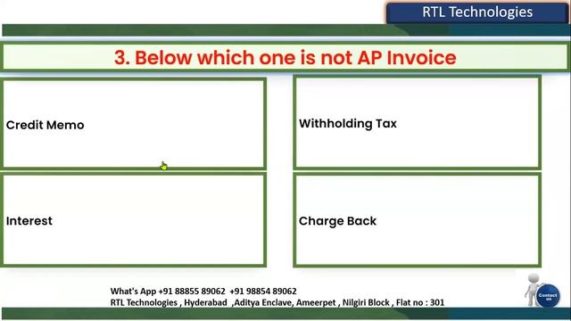 Oracle Fusion Finance Interview Questions -QUIZ-4| Accounts Payables Interview Questions | Placemen смотреть онлайн