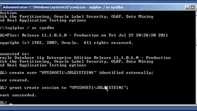Oracle DBA Justin - How to setup a database user to be identified externally with os authentication смотреть онлайн
