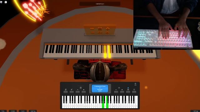 Playing Tokyo Ghoul - Glassy Sky on Roblox Piano смотреть онлайн