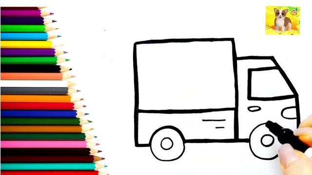 Как нарисовать Грузовик.Просто рисовать Грузовик#милыерисунки смотреть онлайн