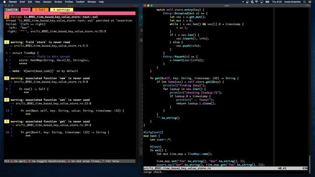 Leetcode Short [Rust | Vim] - Problem 981: Time Based Key-Value Store смотреть онлайн