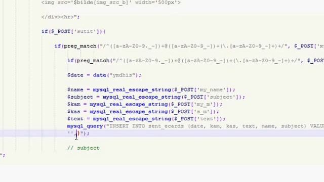 Php Tutorial how to make a e-card web site part 2 смотреть онлайн