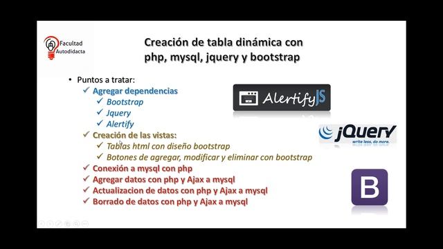 Tablas dinámicas con php, mysql, jquery y bootstrap | Presentación del curso. Cap 1 смотреть онлайн