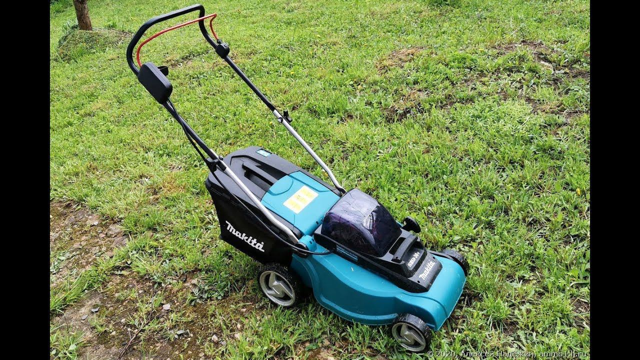 Аккумуляторная газонокосилка Makita DLM380 смотреть онлайн
