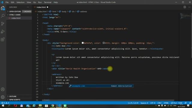 HTML 5-DARS // ADDRESS TAGLARI // BLOCKQUOTE TAGLARINI UMUMIY HOLATDA ISHLATILISHI смотреть онлайн