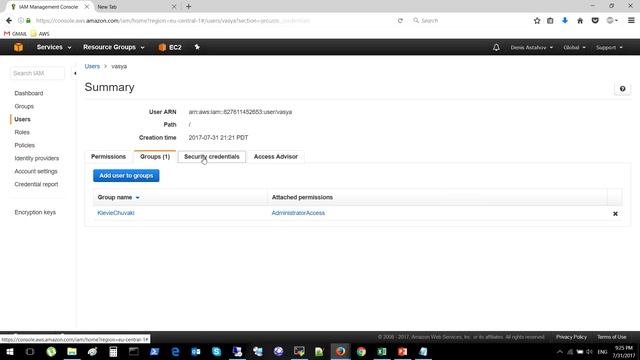 AWS - Использование IAM, создание Users, Groups и Access Keys смотреть онлайн